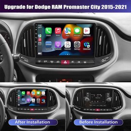 Saitedudu Android 13 Car Stereo for Dodge RAM ProMaster City 2015-2021 Car Radio 9 inch IPS Touch Screen with Carplay Android Auto Mirror Link Bluetooth FM GPS DSP HiFi WiFi SWC Backup Camera