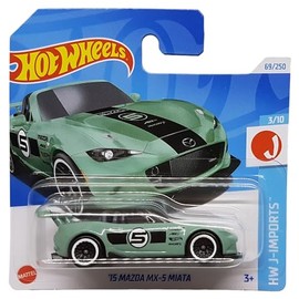 Hot Wheels - ´15 Mazda MX-5 Miata - HW J-Imports 3/10 - HTC42 - Short Card - Cabriolet - Turquoise - Mattel 2024