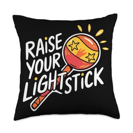 K-Pop Fan Seoul Korean Pop Music South Korea Kpop Lightstick Throw Pillow