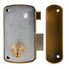 amig Model 75U Overlay Lock, Gold, 76 x 120 mm