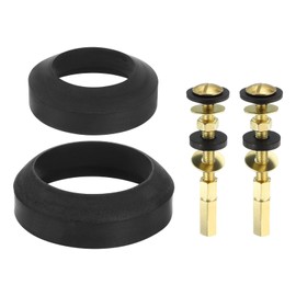 sourcing map 1Set Universal Toilet Tank to Bowl Screws Kit, Carbon Steel Heavy Duty Toilet Bolts with Lock Nuts and Gaskets for Bathroom Toilet Repair and Mounting