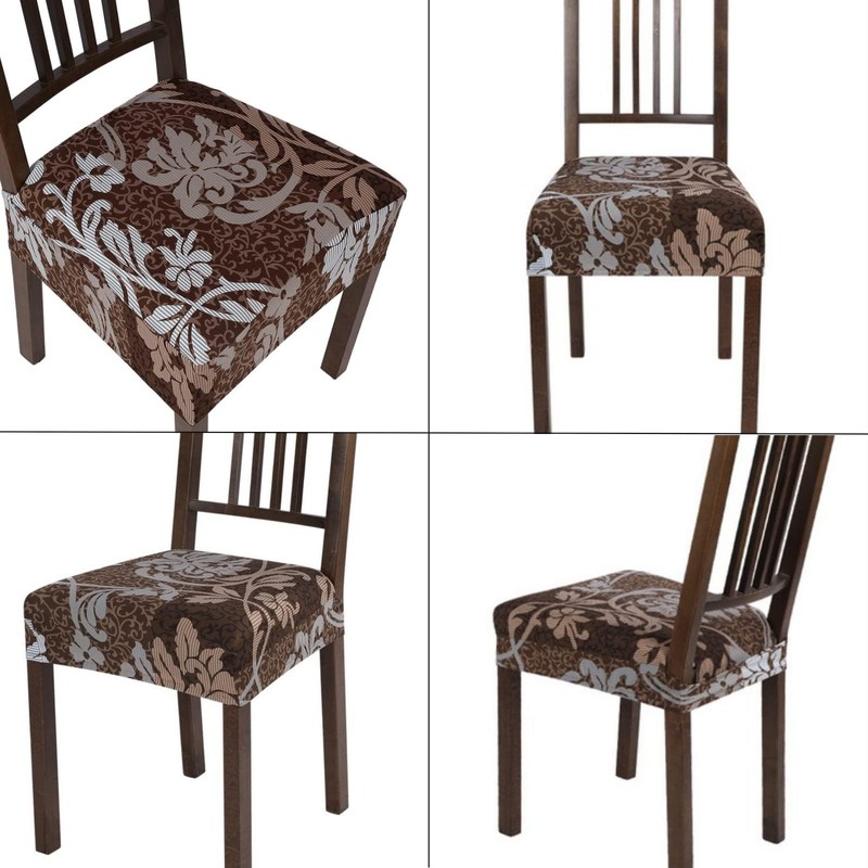 SearchI Stretch Dining Chair Seat Covers Set of 8, Soft