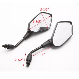 KEEPDSGN Black Long Stem Rear View Side Mirrors 10mm For CFmoto Cforce 600 500 1000 ATV
