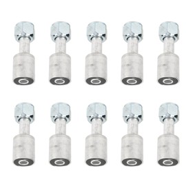 10PCs Car Air Conditioner 180° Connector Aluminum Joint Universal Fit for Cars Trucks Engineering Vehicles