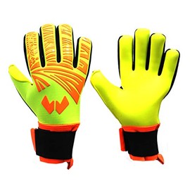 WALTER Piper Professional Goalkeeper Gloves (6, Neon Yellow/Orange)