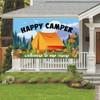 LOONELO Happy Camper Backdrop with 70.9"X43.3", Large Size Polyester Fabric