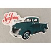 Seafoam Retro Glossy Seafoam Fuel Treatment Large Sticker Decal GREEN