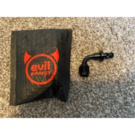 EVIL ENERGY 6AN 90 Degree Push Lock Hose Fitting End Black 2 Pack