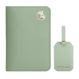 Lychii Passport Protective Case, Passport Holder for Men and Women, PU Leather Travel Wallet Organiser for Credit Cards, ID and Travel Documents, gray, Fastened