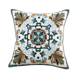 ZUODU Jacquard Cushion Cover, 45cmx45cm Embroidered Cotton Decorative Throw Pillow Cover Cushion Case Pillow Case,Sofa,Chair,Car Use (pattern -5)