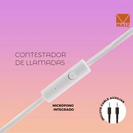 Maíz 4x3 Audifonos Diadema 3.5mm Alambricos Kawaii Manos Libres