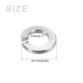 METALLIXITY 25pcs 3/8" Split Lock Washers 304 Stainless Steel Spring Lock Washers Elastic Gasket for Household Applications