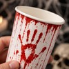 Halloween Disposable Tableware for Horror Parties – Bloody Handprint Paper