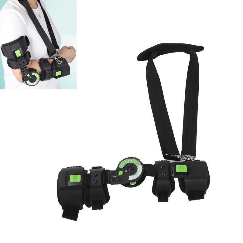 Adjustable Hinged Elbow Brace with Strap Sling Rehabilitation Support Corrective