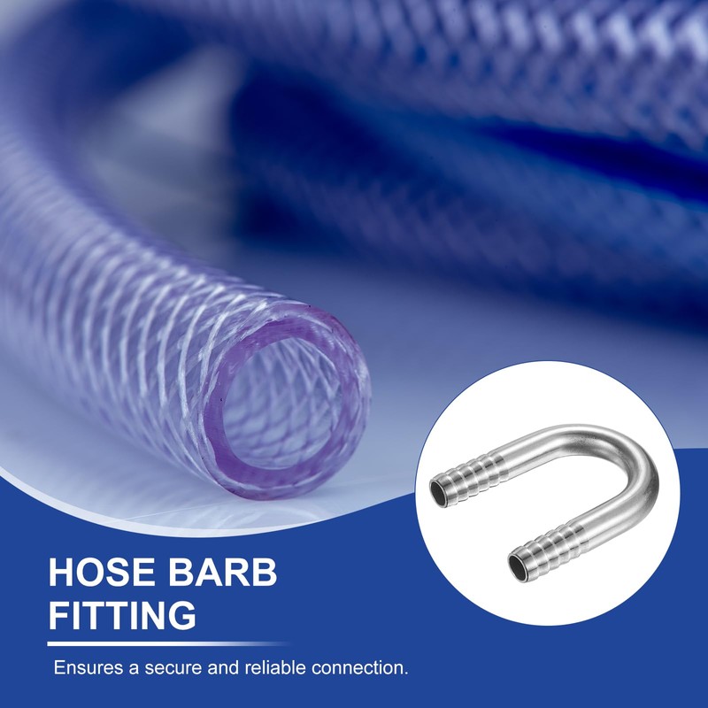 PATIKIL 1pc 9/16"(14mm) x 9/16"(14mm) Hose Barb Fitting 304 Stainless