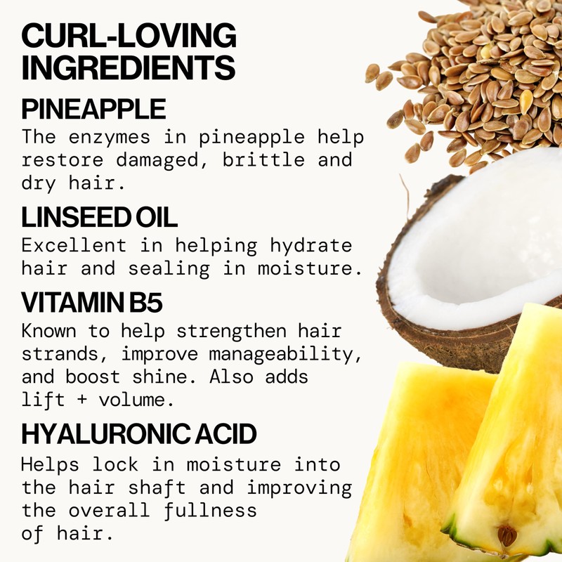 Pacifica Pineapple Curls Refresher Mist - Curl Refresher Spray, with