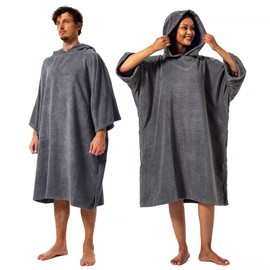 Winthome Changing Bath Robe, Surf Poncho Towel with hooded (M, Ocean Blue)