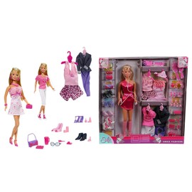 Simba 105736015 Steffi Love Fashion Doll With Lots of Fashion and Accessories, 45 Pieces, 29 cm