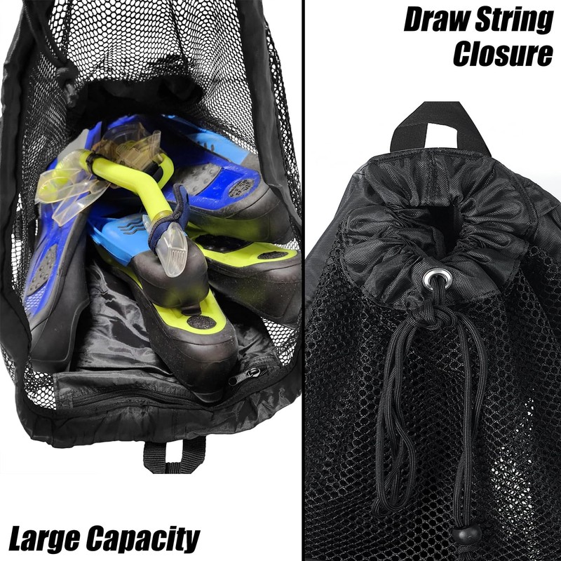 Luwint Large Mesh Dive Bag Backpack for Snorkeling Diving Scuba