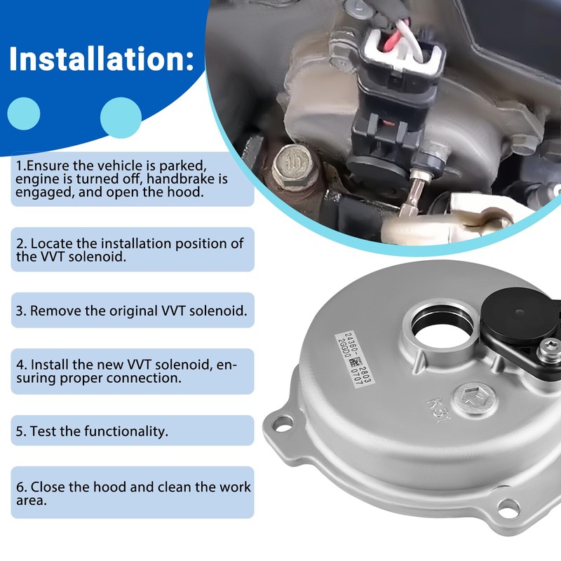 Engine Variable V-alve Timing VVT Solenoid 24360-2GGD0 Fits for 2015-2021