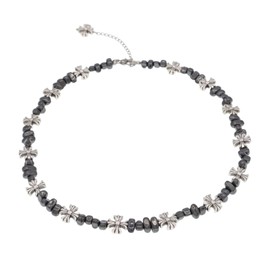 ZIYMU 3type zm-p-059 Necklace Choker Cross Charm Chain 17.3 inches (44 cm), Stainless Steel