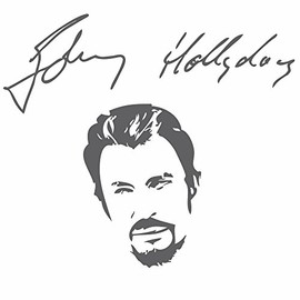 Johnny Hallyday Wall Sticker anthracite