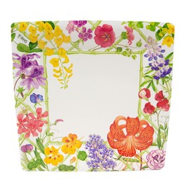 Caspari Floral Trellis Dinner Plates - 32 Per Package