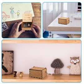 Birthday Gifts for Wife Girlfriend Women, Wooden Vintage Hand Cranked Music Box Presents for Girlfriend Girls Valentine Wedding Anniversary Romantic Gift for Ladies Fiancee Can't Help Falling In Love