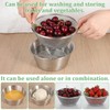 4 Pcs Mini Colander Food Strainer 304 Stainless Steel Fine