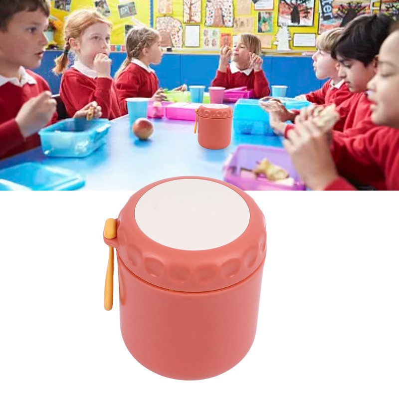 Insulated Food Container Jar Red 400ml Stainless Steel Leakage Proof