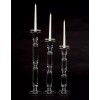 Unbranded Crystal Candle Holders Contemporary with Clear Glass Shade 5.5"D