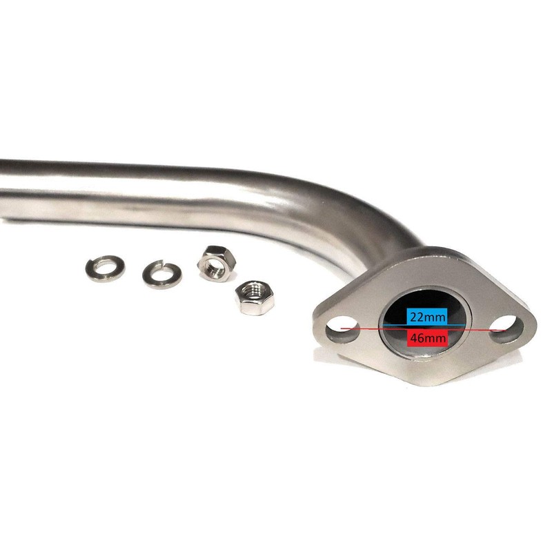 ARSPORT Stainless Steel Exhaust Pipe for: Predator 212cc, Honda GX160