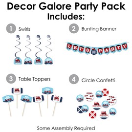 Big Dot of Happiness Railroad Party Crossing - Steam Train Birthday Party or Baby Shower Supplies Decoration Kit - Decor Galore Party Pack - 51 Pieces