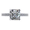 NANA Jewels 2.00ct Asscher Cut Cathedral Solitaire Engagement Ring, Pure