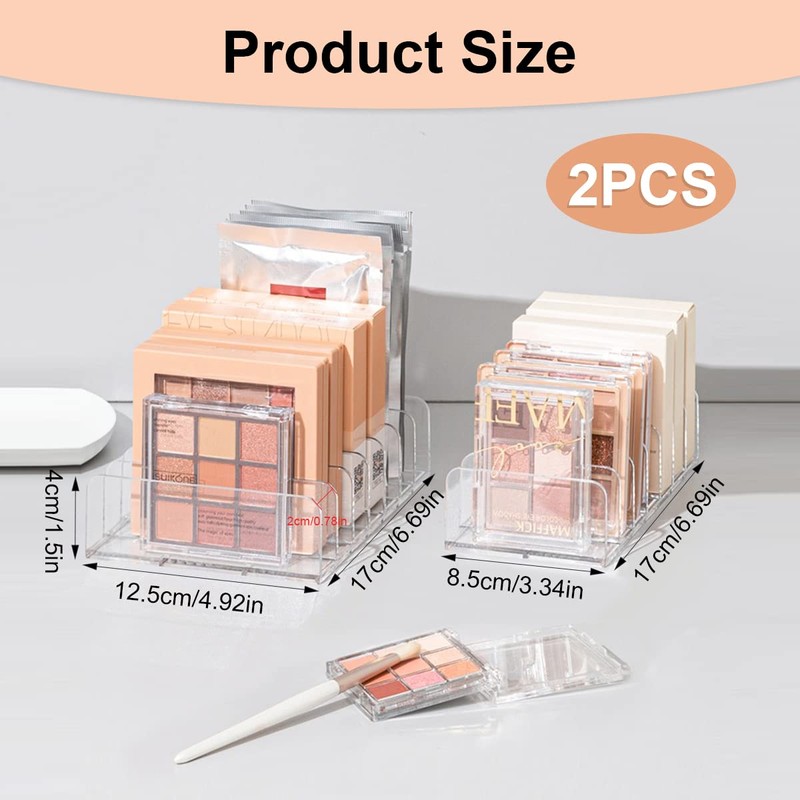 Pack of 2 Eyeshadow Organiser, Make Up Palette Organiser with