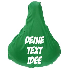 Shirtinstyle Premium Protective Cover Saddle Protector with Your Desired Text, Bicycle, Protection, Cover, Cover, Green