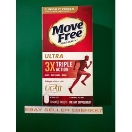 Schiff  Move Free Ultra 3X Triple Action  75 Tablets EXPIRATION DATE 07/2027