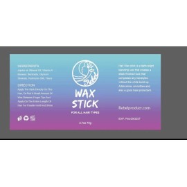 Rebel Non-Greasy Hair Wax Stick for Styling Flyaways and Frizz - 2.7 Oz Wax for Edge