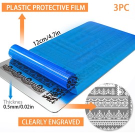 PH PandaHall 3pcs Lace Trim Nail Stamping Plates Flower Lace Nail Art Templates Retro Texture Manicure Stamper French Tip Nails Plates with Stamper and Scraper for Women DIY Manicures Salon Design