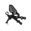 TCT-MOTORPARTS FBlack Front Driver Foot Pegs Footrest Bracket Fit For