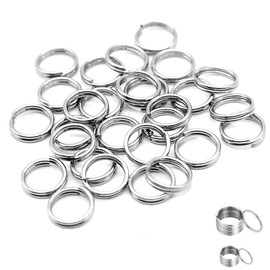 120Pcs Small Keyring, Small Split Metal Rings Keyrings Loop Necklace for Craft Making, Home Keys Organization, DIY Arts(10mm)