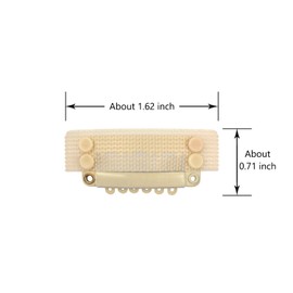 6 Pcs Stickable Wigs Clips U-Shape Snap Clips 32mm 6-Teeth Hair Extensions Clips with Rubber for Hair Extensions (Blonde)