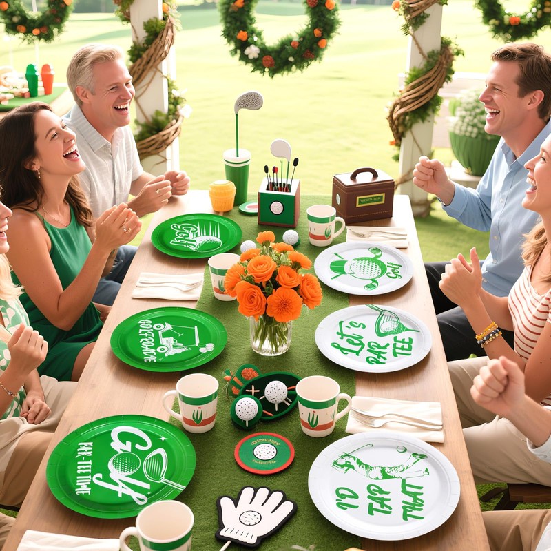 Grencian 60Pcs Golf Party Paper Plates 9" Disposable Heavy Duty