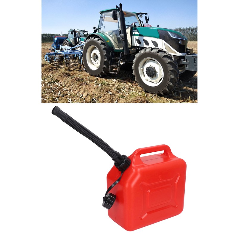 Gas Can 5L 1.3 Gallon ABS Leakage Free Red Portable