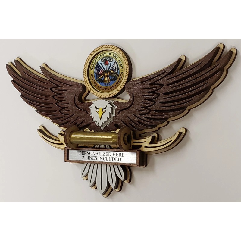 21 Gun Salute Military Funeral Bullet Shell Casing Wall Holder