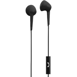 Maxell 191569 Earbuds w/ Mic, Soft Comfort Fit, Black