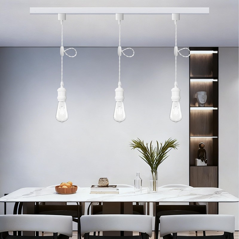 Fiabtool Universal H-Type Modern Pendant Track Lights Kit with 3