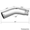 5 Inch (ID) Diesel Exhaust Elbow Tip with Clamp for