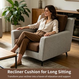 Recliner Cushion for Long Sitting, High Density Seat with Egg Crate Foam