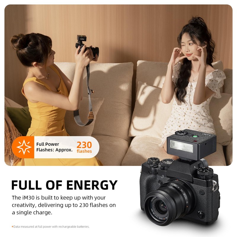 Godox iM30 Flash iFlash iM30 Camera Flash, GN15, 7 Power
